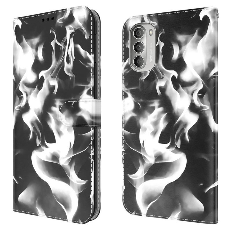 Leren Hoesje voor Moto G51 5G Abstract Patroon