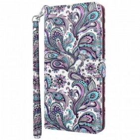 Leren Hoesje voor Moto G51 5G Paisley