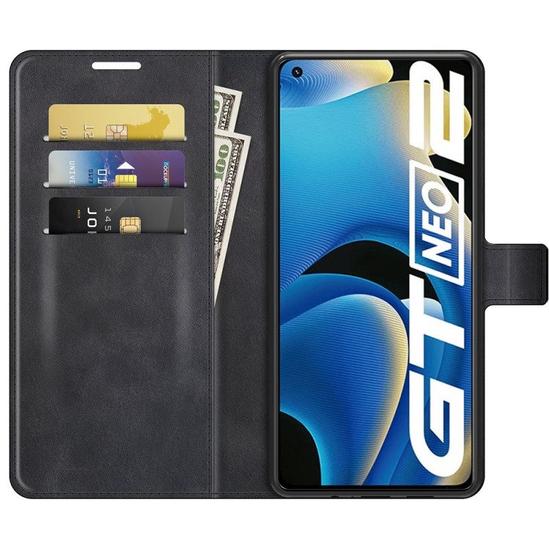 Flip Case voor Realme GT Neo 3T / Neo 2 Kunstleer Slank