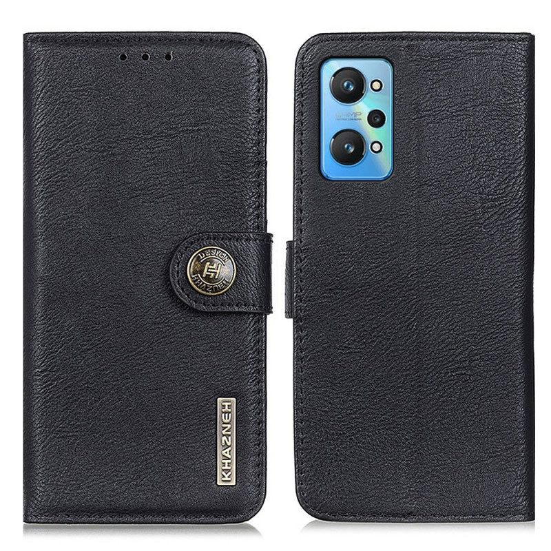 Leren Hoesje voor Realme GT Neo 3T / Neo 2 Imitatieleer Khazneh