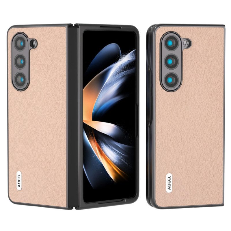 Case Hoesje Samsung Galaxy Z Fold 6 Telefoonhoesje Litchi Kunstleer Abeel