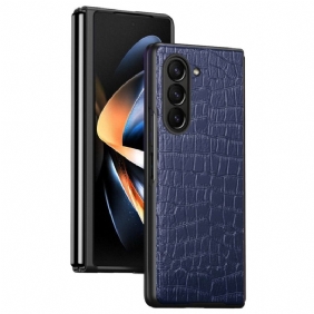 Cover Hoesje Samsung Galaxy Z Fold 6 Telefoonhoesje Krokodilstijl