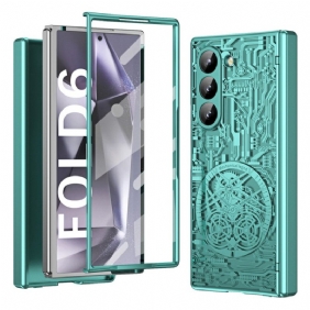 Cover Hoesje Samsung Galaxy Z Fold 6 Telefoonhoesje Mechanische Legend-serie