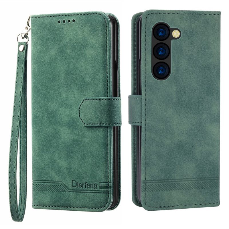 Flip Case Leren Samsung Galaxy Z Fold 6 Dierfeng