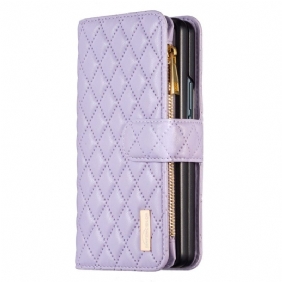 Flip Case Leren Samsung Galaxy Z Fold 6 Gewatteerde Binfen Kleur