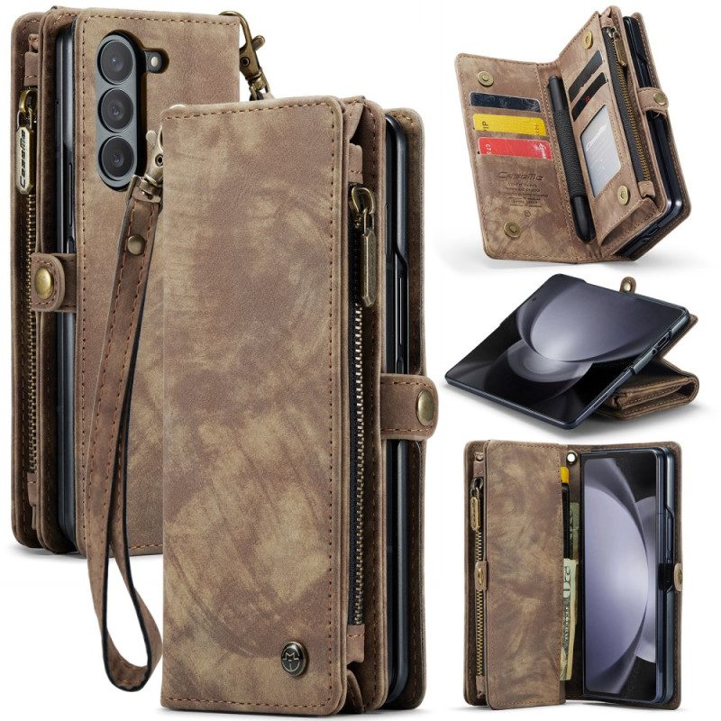 Folio-hoesje Samsung Galaxy Z Fold 6 Telefoonhoesje Caseme Portemonnee Met Suède-effect