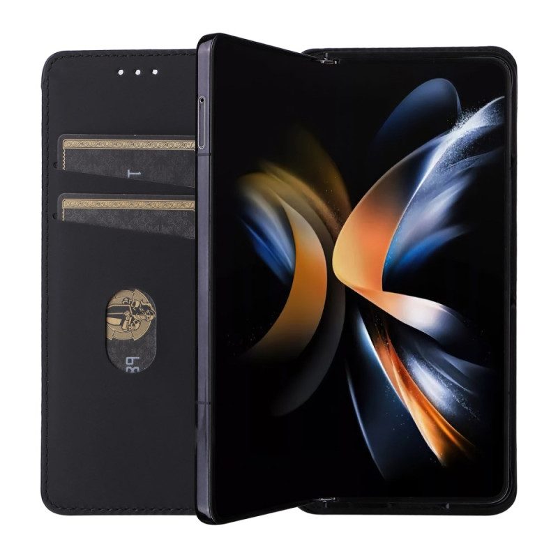 Leren Hoesje Samsung Galaxy Z Fold 6 Ruitpatroon Bescherming Hoesje