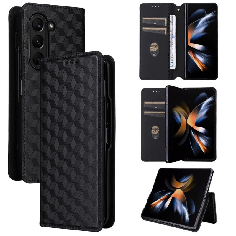 Leren Hoesje Samsung Galaxy Z Fold 6 Ruitpatroon Bescherming Hoesje