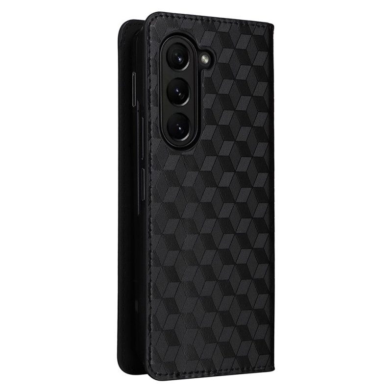 Leren Hoesje Samsung Galaxy Z Fold 6 Ruitpatroon Bescherming Hoesje