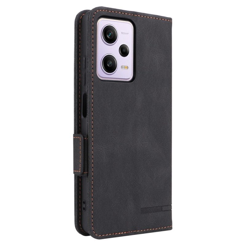 Bescherming Hoesje voor Xiaomi Redmi Note 12 Pro Folio-hoesje Stijlvol Leereffect