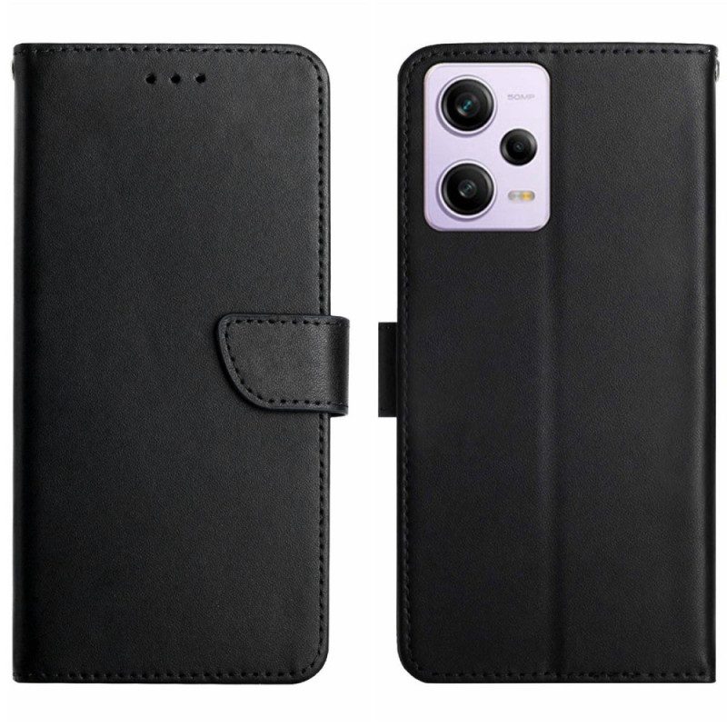 Folio-hoesje voor Xiaomi Redmi Note 12 Pro Echt Nappaleer