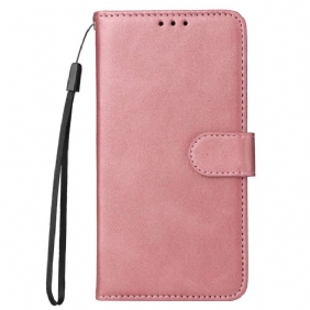 Folio-hoesje voor Xiaomi Redmi Note 12 Pro Met Ketting Effen Met Bandje