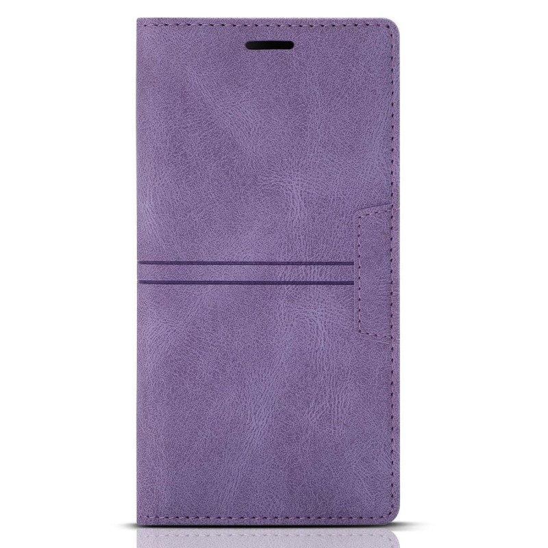 Bescherming Hoesje voor Samsung Galaxy S23 5G Folio-hoesje Stijl Lederen Stiksels Magnetische Sluiting