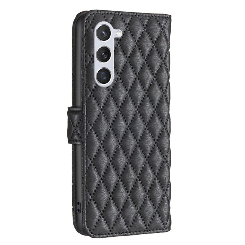 Flip Case voor Samsung Galaxy S23 5G Gewatteerde Binfen Kleur