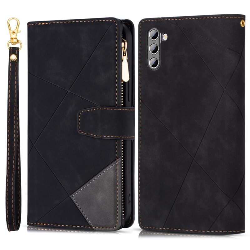 Flip Case voor Samsung Galaxy S23 5G Portemonnee Leren Met Ketting Portemonnee Met Volledige Riem