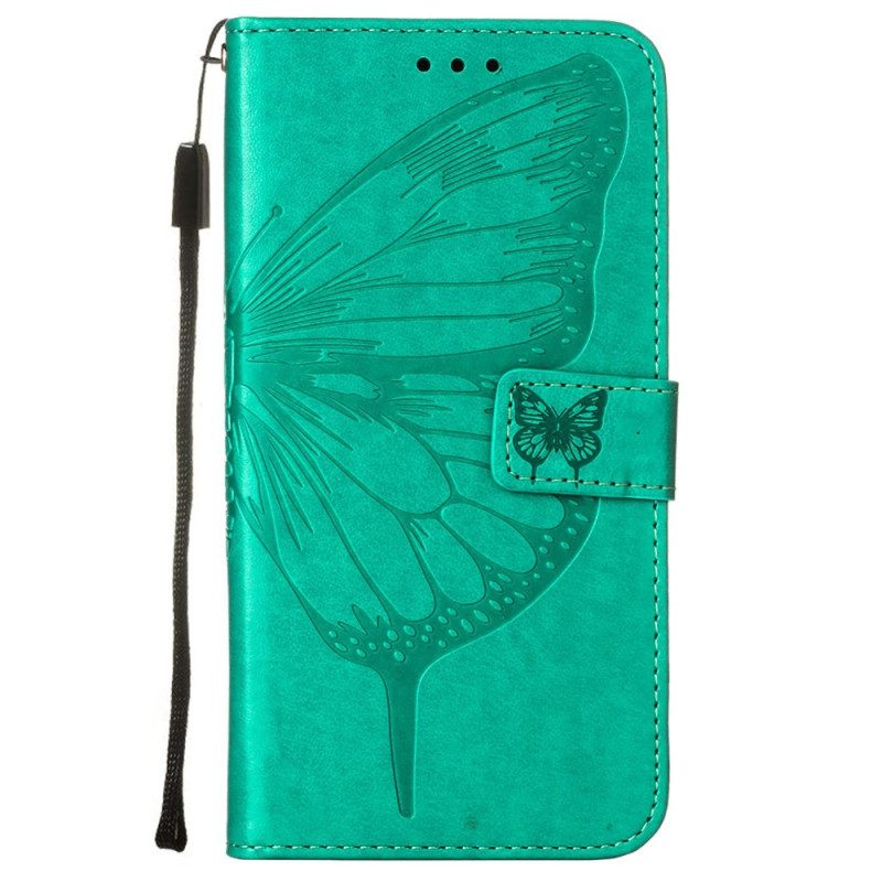 Flip Case voor Samsung Galaxy S23 5G Vlinderontwerp Met Sleutelkoord