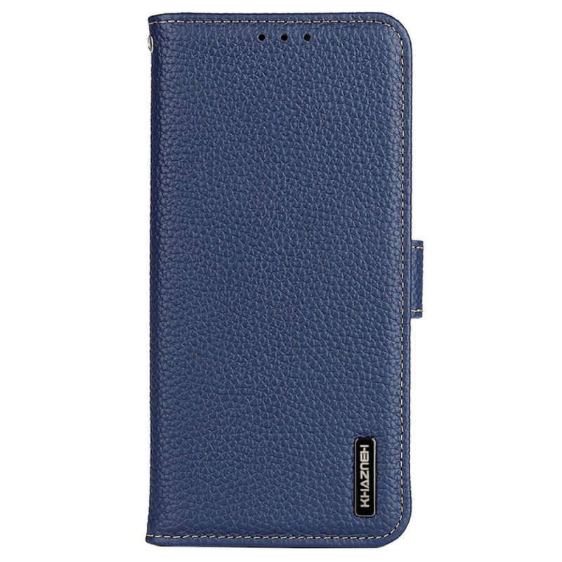 Folio-hoesje voor Samsung Galaxy S23 5G Khazneh Lychee Leer