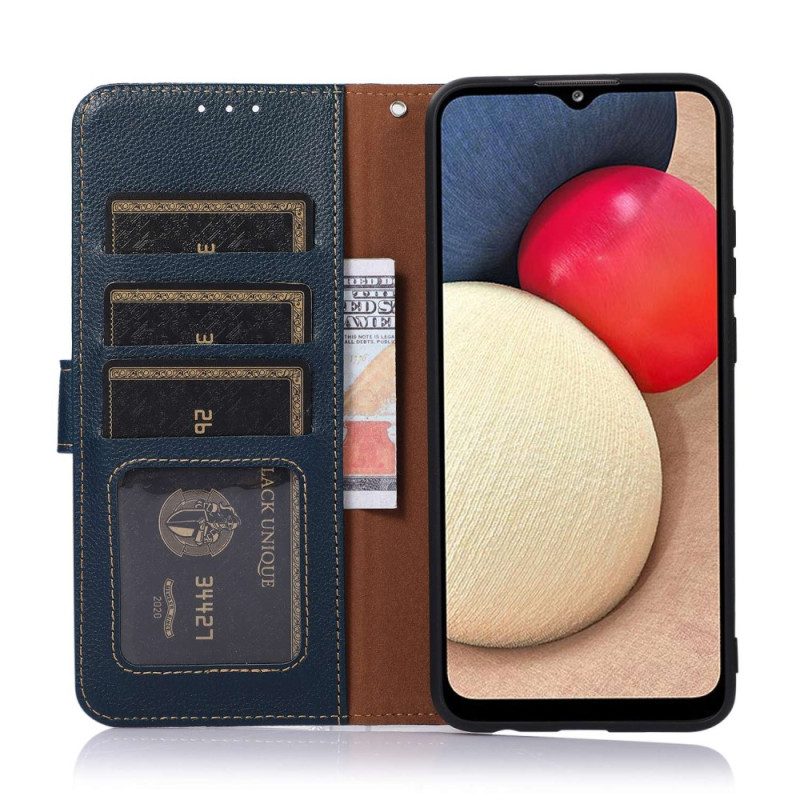 Folio-hoesje voor Samsung Galaxy S23 5G Lychee-stijl Rfid Khazneh