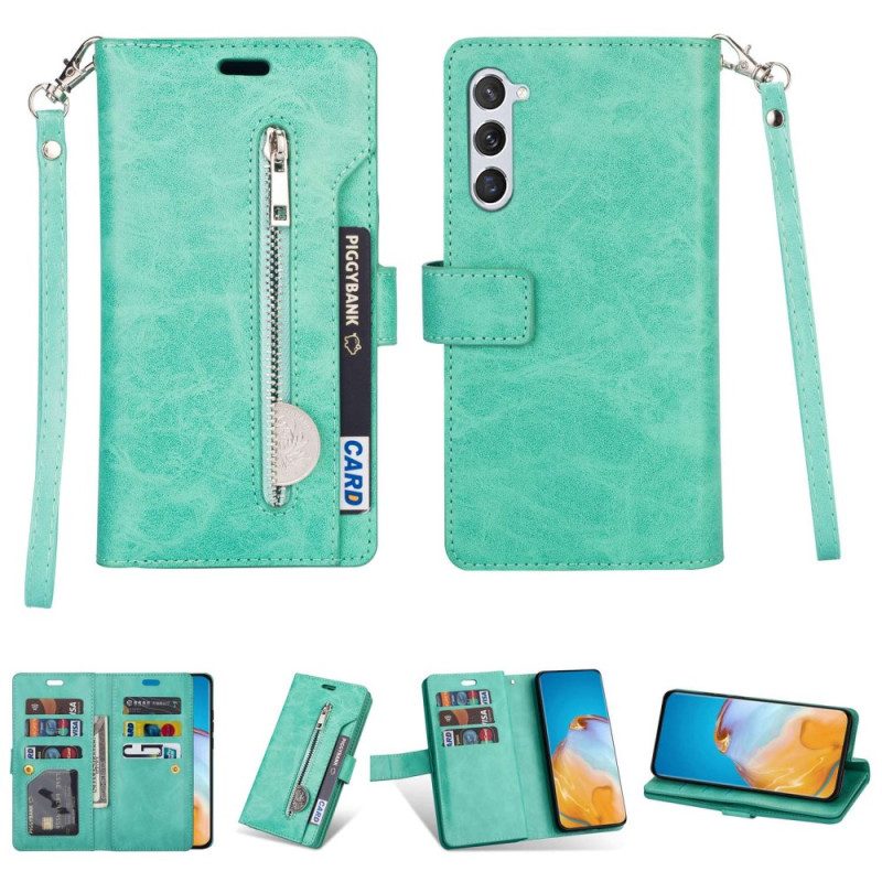 Folio-hoesje voor Samsung Galaxy S23 5G Met Ketting Lanyard Portemonnee