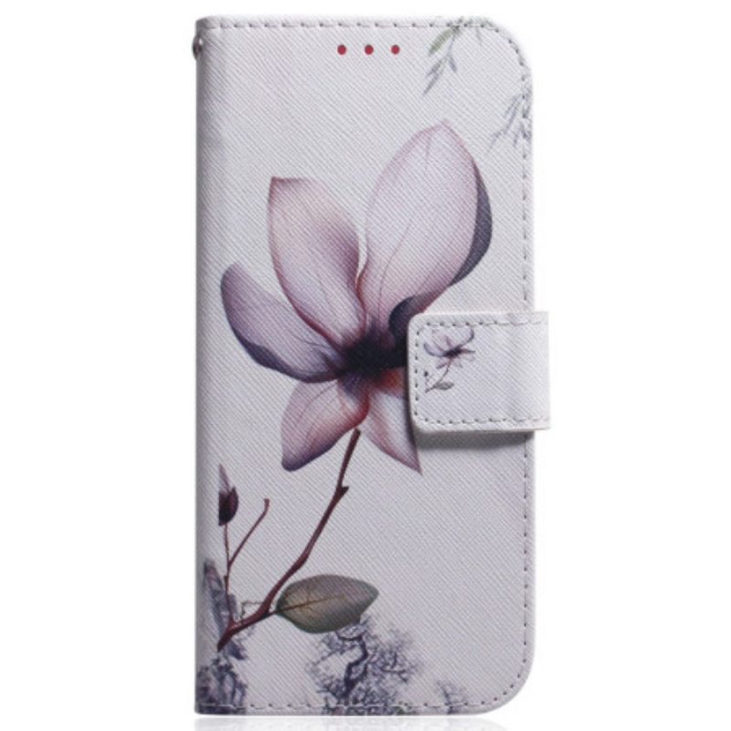 Folio-hoesje voor Samsung Galaxy S23 5G Roze Bloem