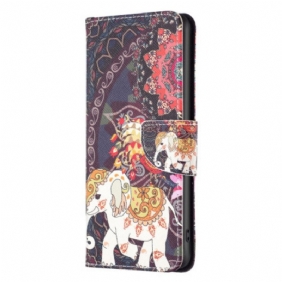 Folio-hoesje voor Samsung Galaxy S23 5G Stammen Olifant