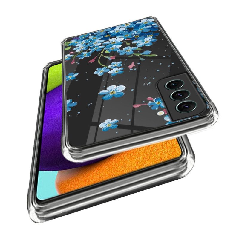 Hoesje voor Samsung Galaxy S23 5G Blauwe Bloemen