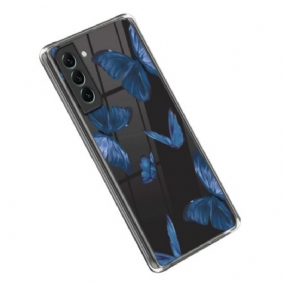 Hoesje voor Samsung Galaxy S23 5G Naadloze Blauwe Vlinders