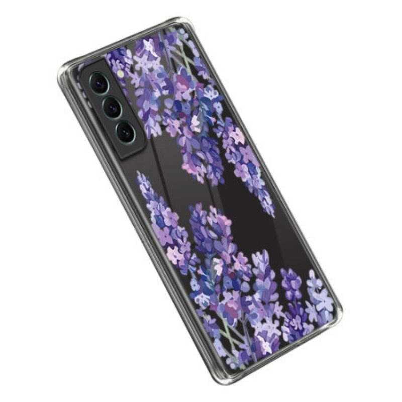 Hoesje voor Samsung Galaxy S23 5G Naadloze Paarse Bloemen