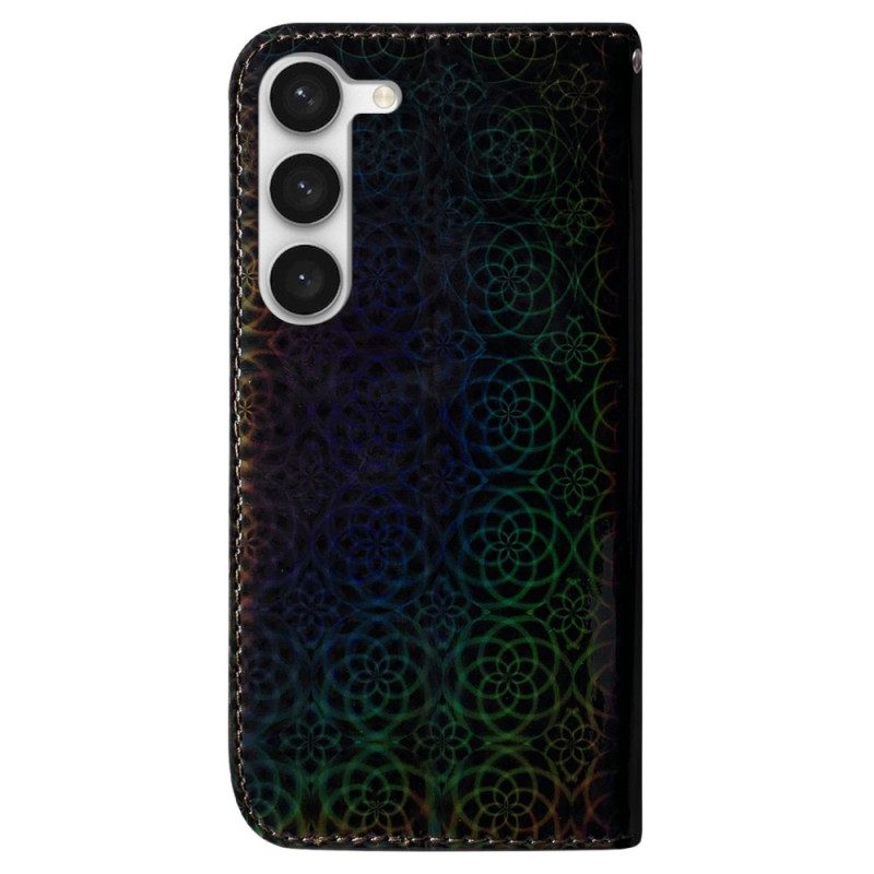 Leren Hoesje voor Samsung Galaxy S23 5G Disco-stijl