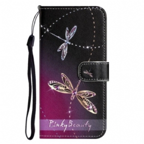 Leren Hoesje voor Samsung Galaxy S23 5G Libellen