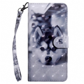 Leren Hoesje voor Samsung Galaxy S23 5G Met Ketting String Husky