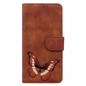 Leren Hoesje voor Samsung Galaxy S23 5G Vlinder