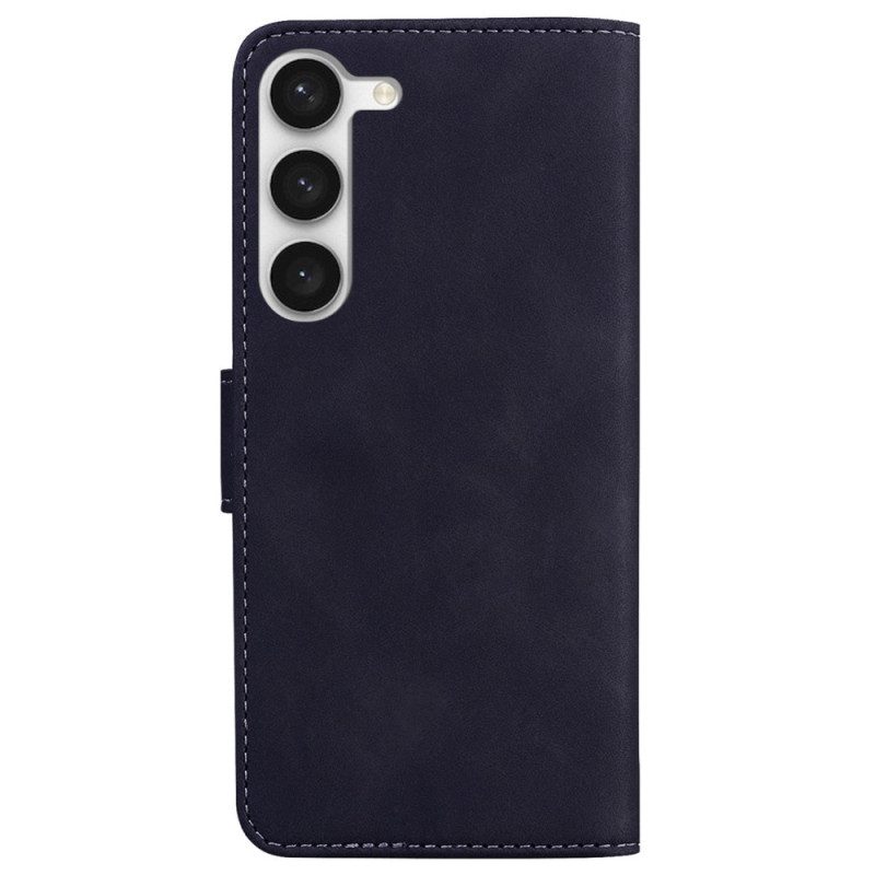 Leren Hoesje voor Samsung Galaxy S23 5G Vlinder