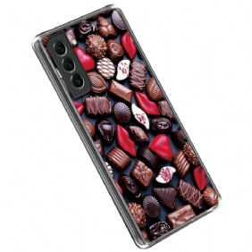 Telefoonhoesje voor Samsung Galaxy S23 5G Flexibele Chocolade