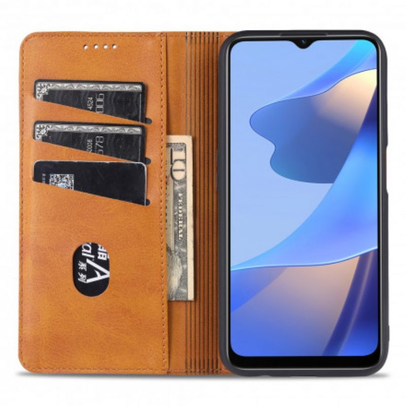 Bescherming Hoesje voor Oppo A16 / A16s Folio-hoesje Azns Leerstyling