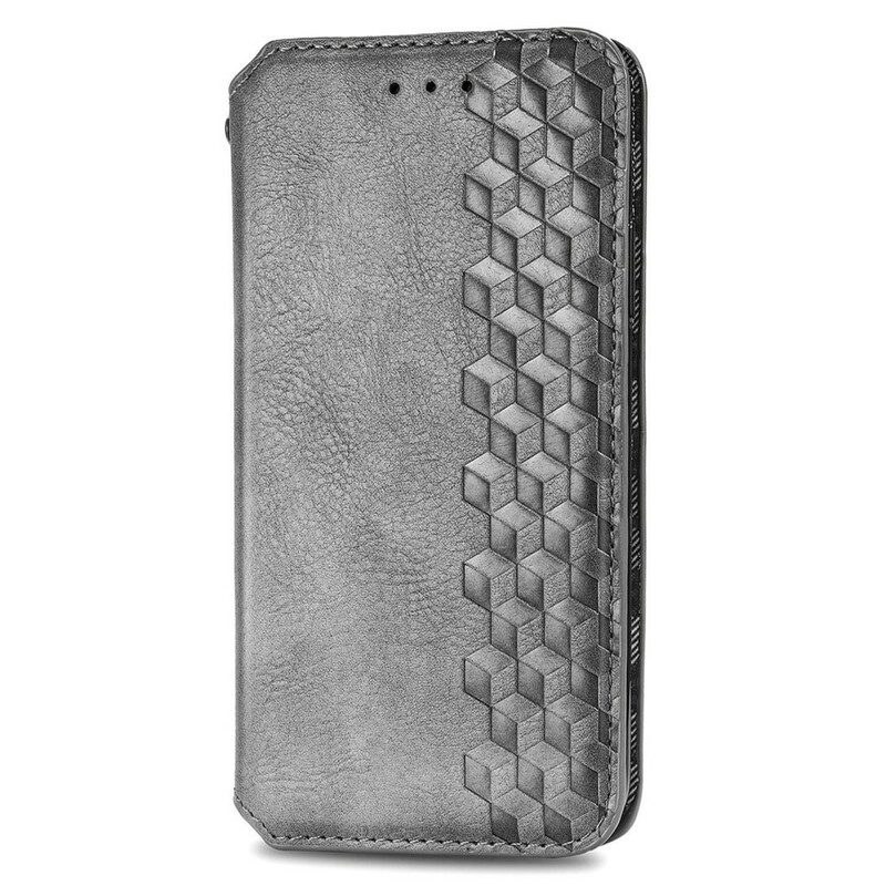 Bescherming Hoesje voor Oppo A16 / A16s Folio-hoesje Leereffect Diamanttextuur