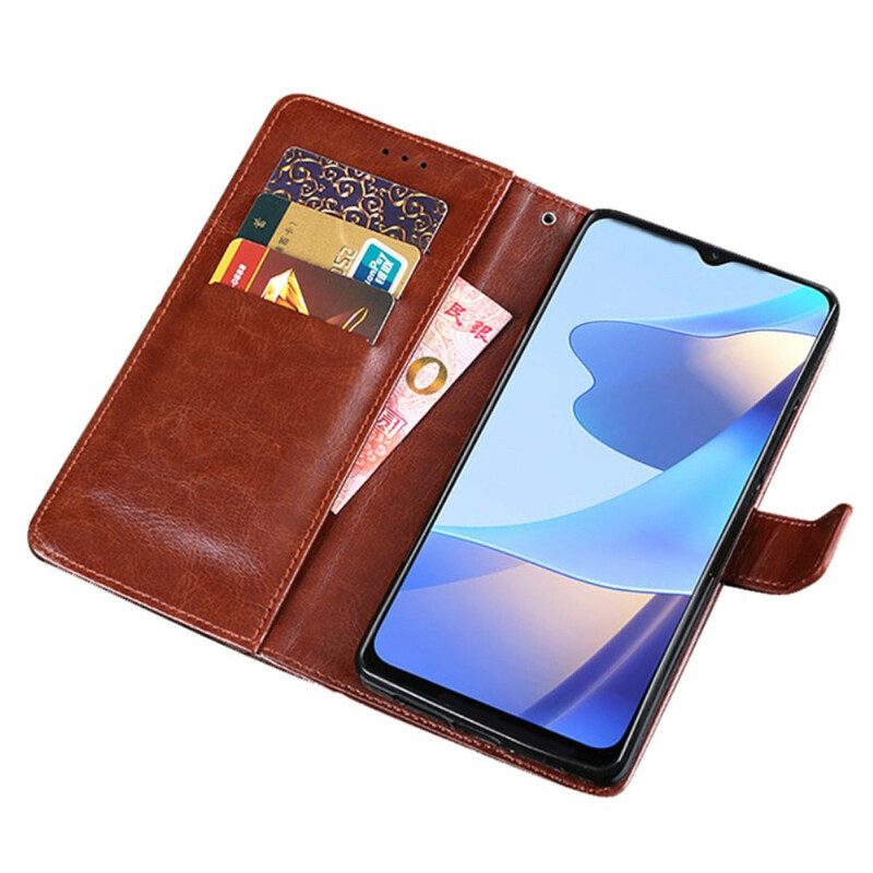 Flip Case voor Oppo A16 / A16s Imitatieleer Idewei