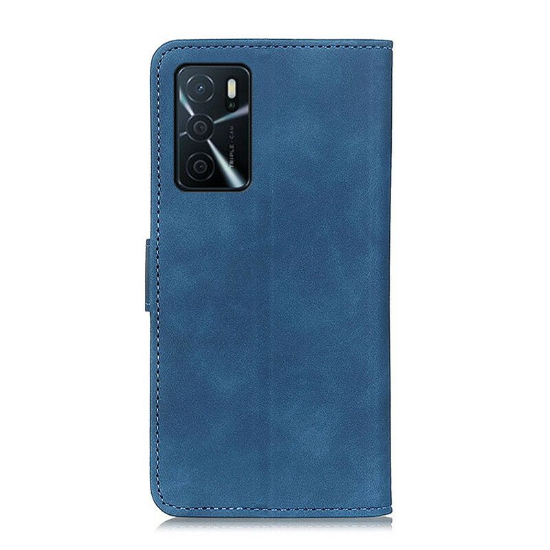 Flip Case voor Oppo A16 / A16s Mat Vintage Leereffect Khazneh