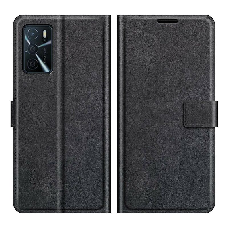 Folio-hoesje voor Oppo A16 / A16s Slank Extreem Leereffect