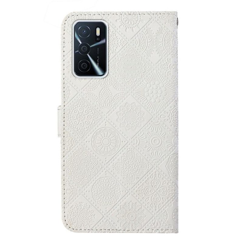 Folio-hoesje voor Oppo A16 / A16s Tapijt Patroon