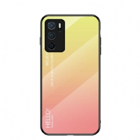 Hoesje voor Oppo A16 / A16s Gehard Glas Hallo