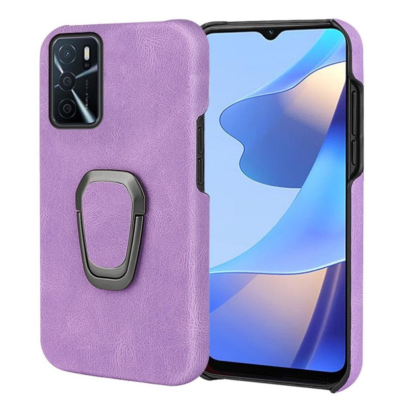 Hoesje voor Oppo A16 / A16s Leather Effect Ring-ondersteuning Nieuwe Kleuren