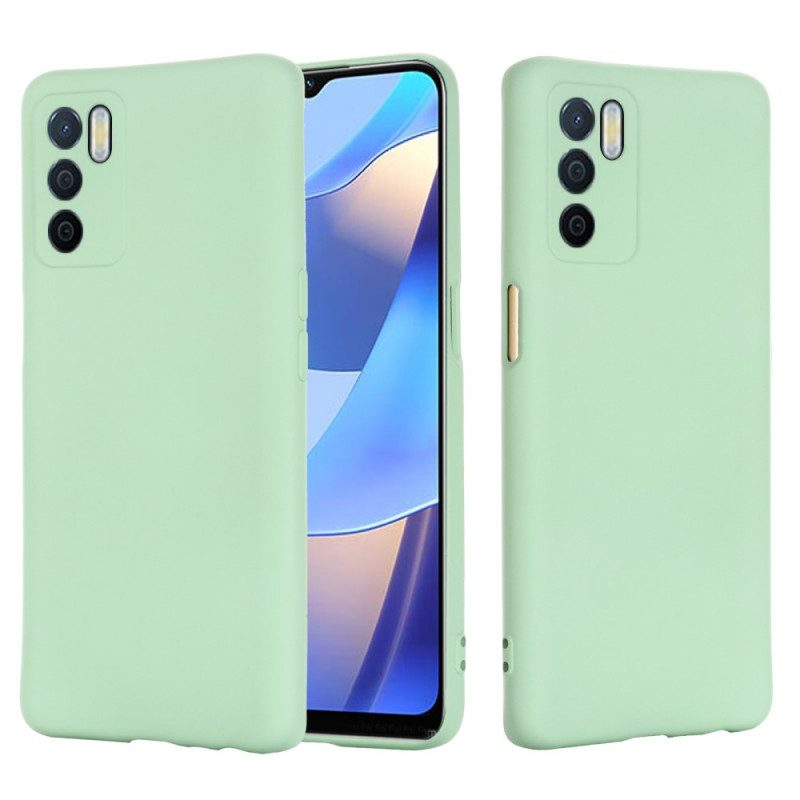 Hoesje voor Oppo A16 / A16s Vloeibare Siliconen Met Sleutelkoord