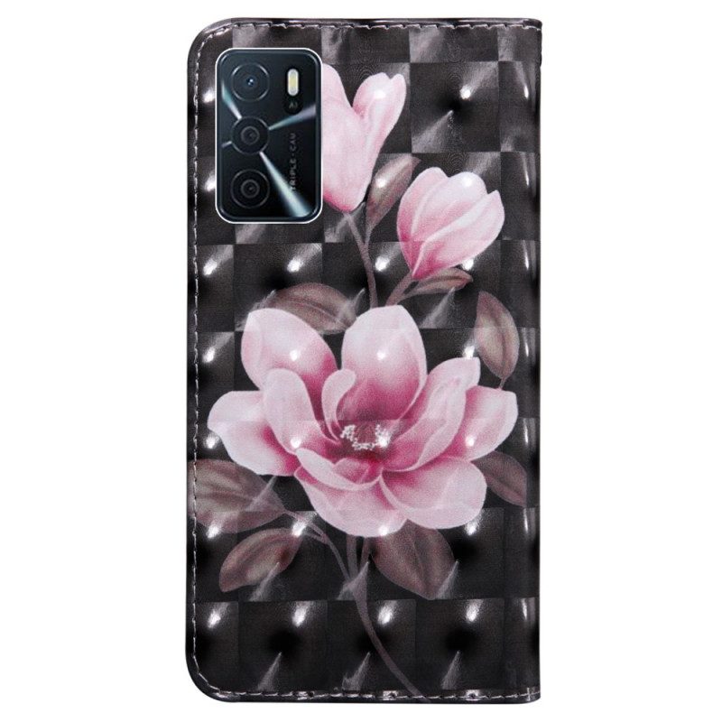 Leren Hoesje voor Oppo A16 / A16s Bloesem Bloemen