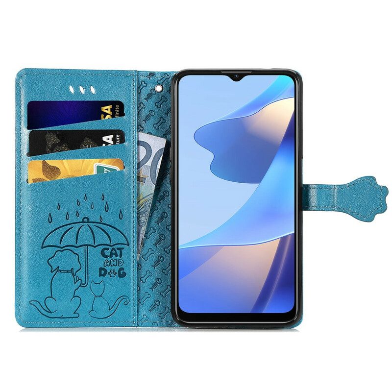 Leren Hoesje voor Oppo A16 / A16s Geanimeerde Dieren