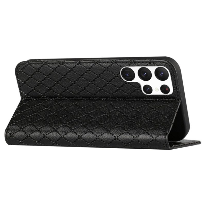 Bescherming Hoesje voor Samsung Galaxy S23 Ultra 5G Folio-hoesje Rfid-diamanten