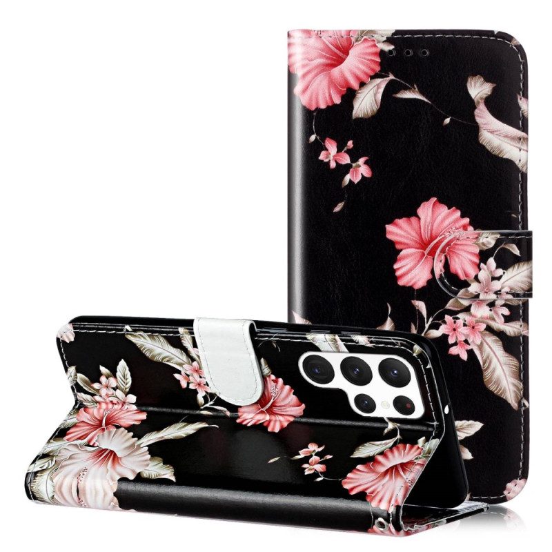 Folio-hoesje voor Samsung Galaxy S23 Ultra 5G Bloemen