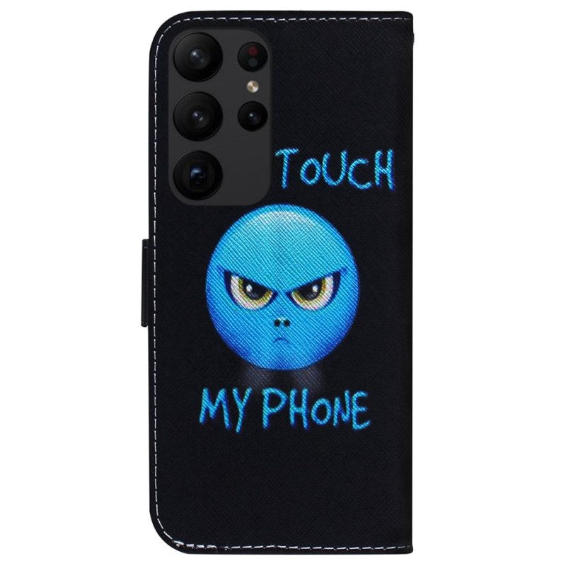 Folio-hoesje voor Samsung Galaxy S23 Ultra 5G Emoji-telefoon