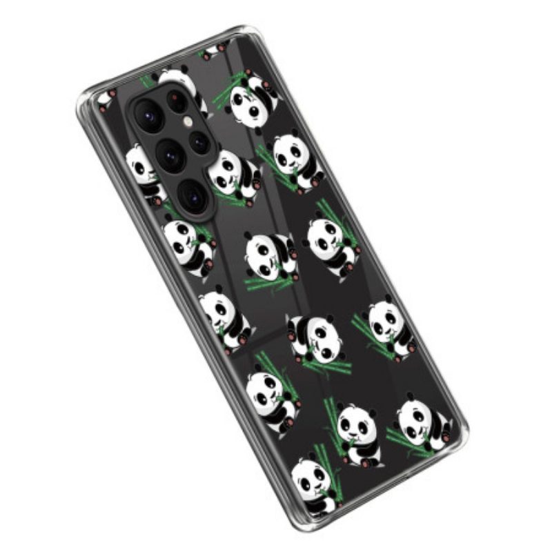 Hoesje voor Samsung Galaxy S23 Ultra 5G Kleine Panda's