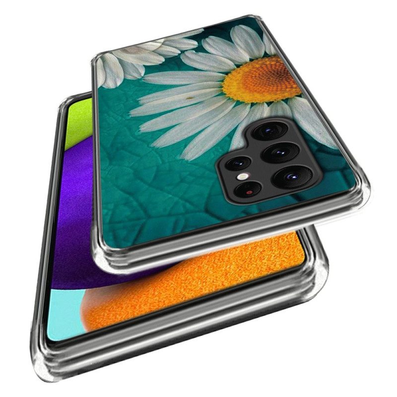 Hoesje voor Samsung Galaxy S23 Ultra 5G Madeliefjes